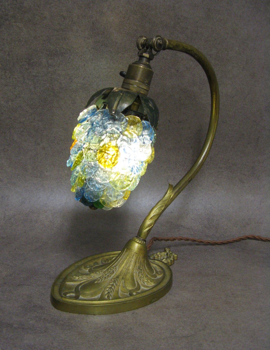 Lampe De Bureau 1900. Art Nouveau.-photo-1