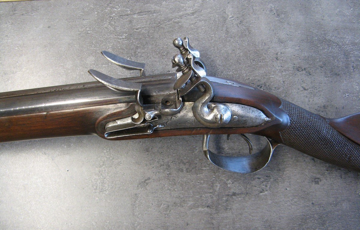 Fusil De Chasse Double à Silex XVIIIe.