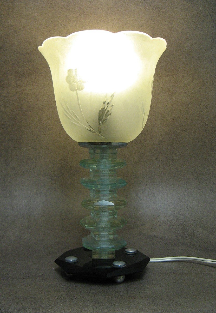  Lamp In Crystal And Cut Glass.-photo-4