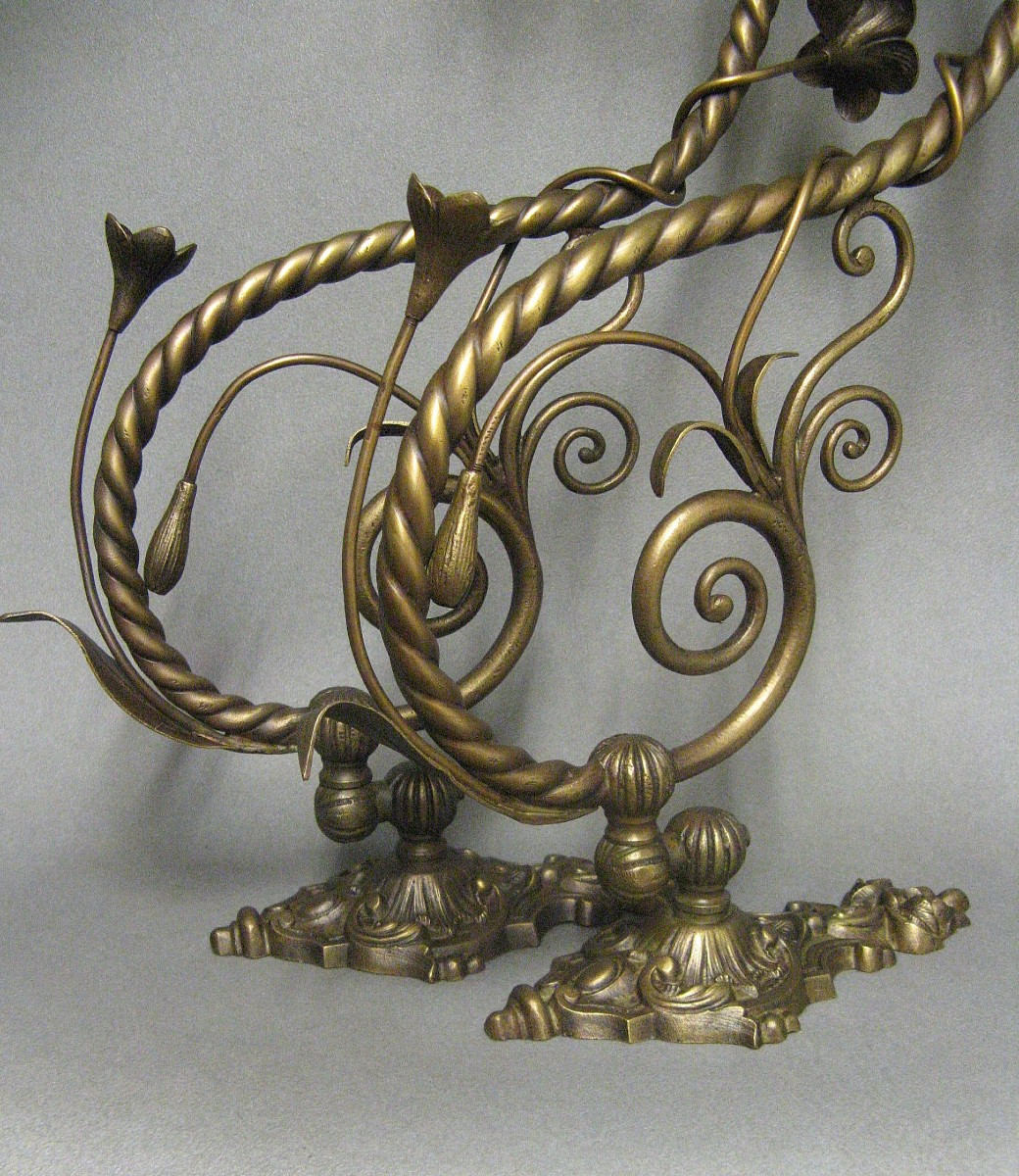 Paire d'Appliques d'éclairage à Gaz De Bistrot XIXe.-photo-3