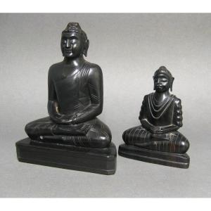 Buddha Dhyana-mudra In Carved Iron Wood.