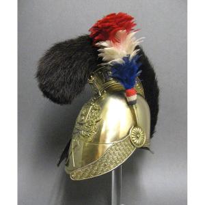 Casque De Sapeur pompier De La Ville De Avremesnil, Modèle 1852, Second Empire.