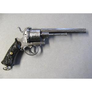 Pinfire Revolver 11mm Finished By Lepage-moutier 19th Century.
