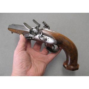 Double Barrel Flintlock Travel Pistol 1st Empire.