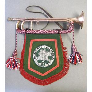 Trumpet With Flame Of The 12th Hunter Regiment.