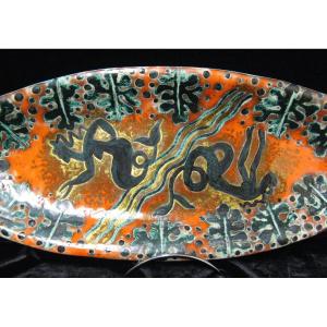 Edouard Cazaux (1889-1974). Ceramic "at The Sirens".