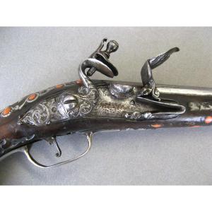 Oriental Flintlock Pistol Ottoman Empire 19th Century.