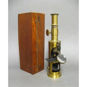 Antique Microscope. 19th Century Optical Instrument.