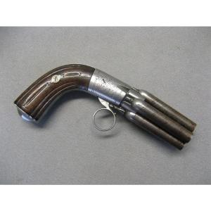5-barreled Pepperbox "patented Mariette" 9mm Caliber With Forced Ball, 19th Century.