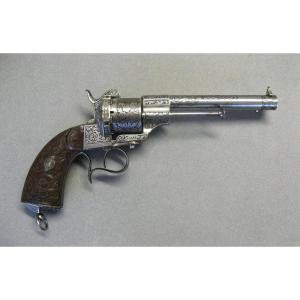 Revolver Lefaucheux grand luxe à broche 11 mm XIXe.