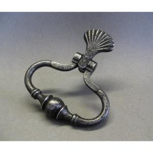 Wrought Iron Door Knocker, Early 19th Century. Scallop Shell Of Saint James Of Compostela.