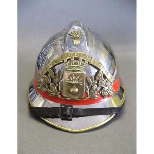 Sapeurs-pompiers Helmet Mle 33 Ille City of Troyes. Fifth Republic.