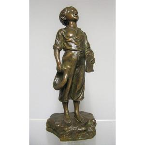 Sculpture En Bronze Petit Chanteur Signé De Antoine Bofill.