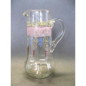 Eighteenth-century Glazed Blown Glass Pitcher.