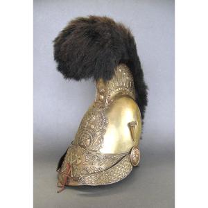 Firefighter's Helmet From The Town Of Chassericourt, Type 1830, July Monarchy.