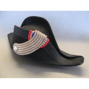 Bicorne d'Officier du Commissariat de la Marine avec Boite de Transport en bois.