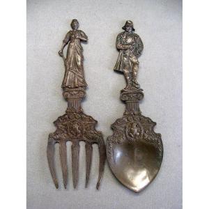 couvert de service en bronze – Napoléon & Joséphine – Style Empire