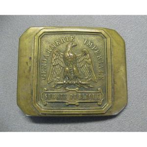 PLAQUE DE CEINTURON DE LA GENDARMERIE IMPÉRIALE, Mle 1854, Second Empire.