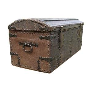 Seventeenth Century Studded Leather Trunk.