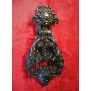 Large Door Knocker With Medici Arms In The Style Of The Renaissance.