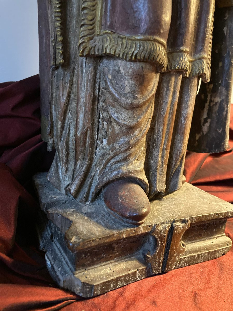 Statue saint évêque, XVIIe-photo-7