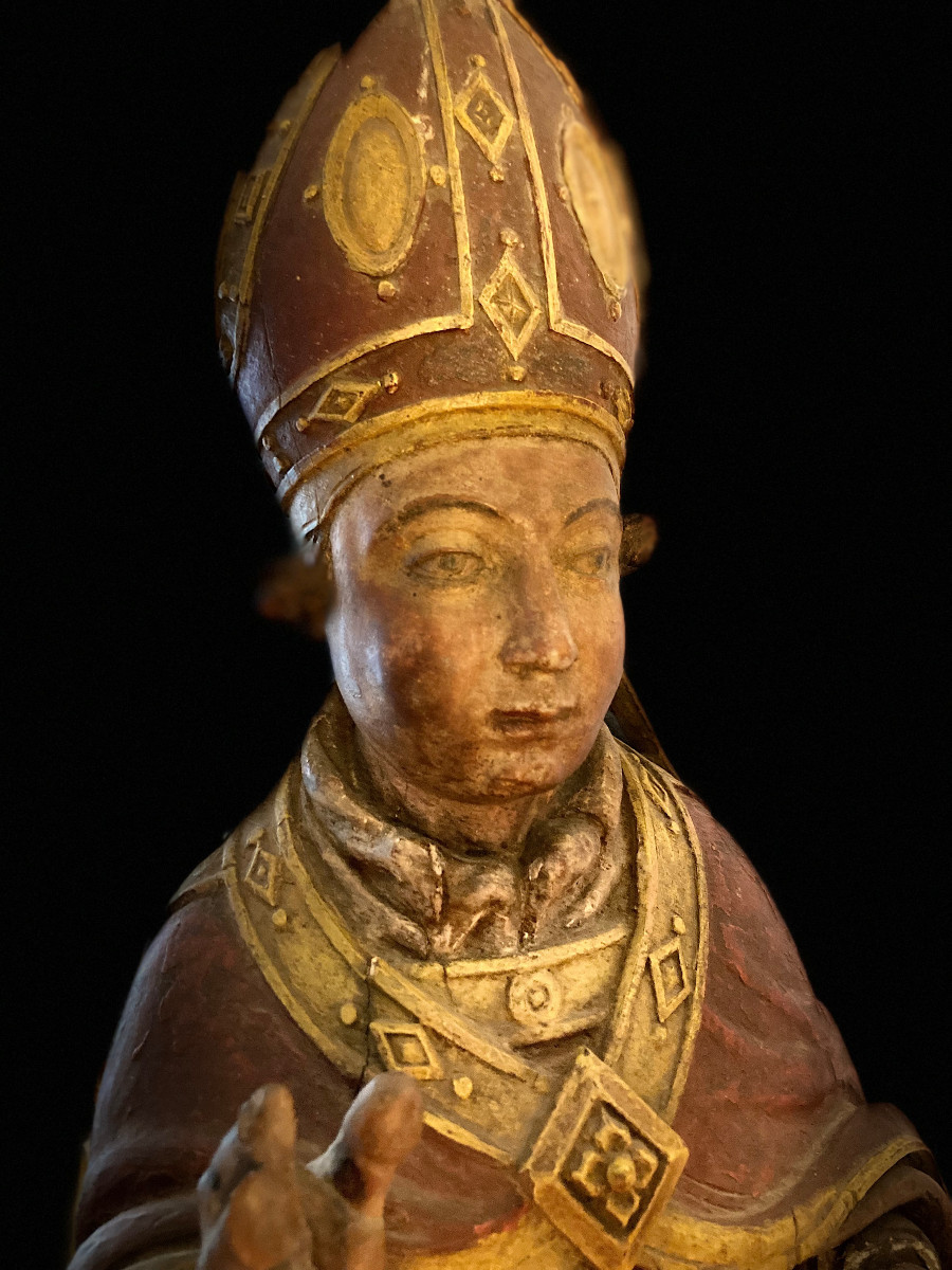 Statue saint évêque, XVIIe