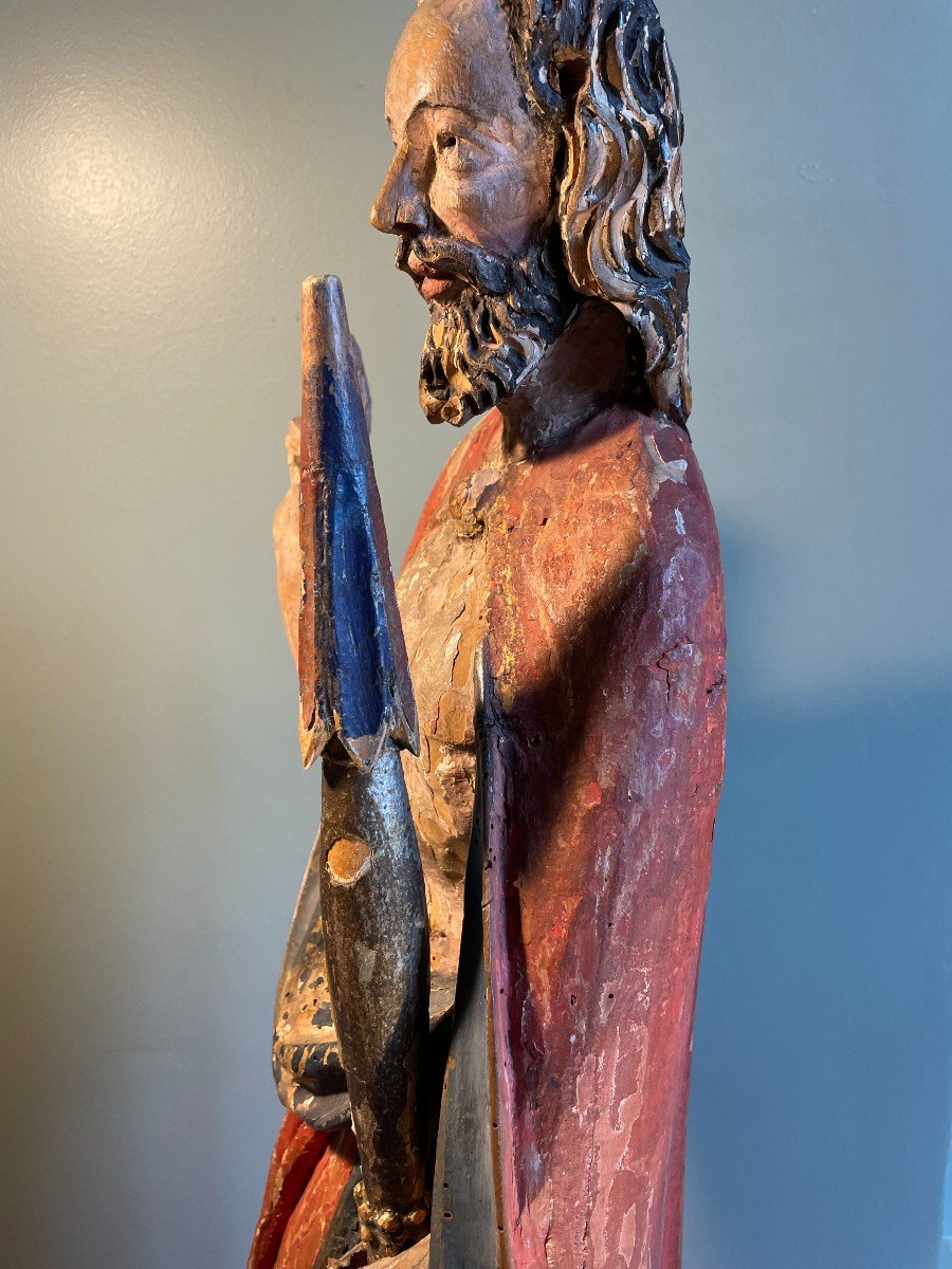 Sculpture Of Christ Blessing - Altarpiece Element - XVIth-photo-2