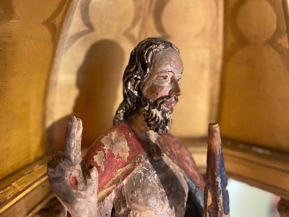 Ciborium en bois doré - Début XIXe-photo-3