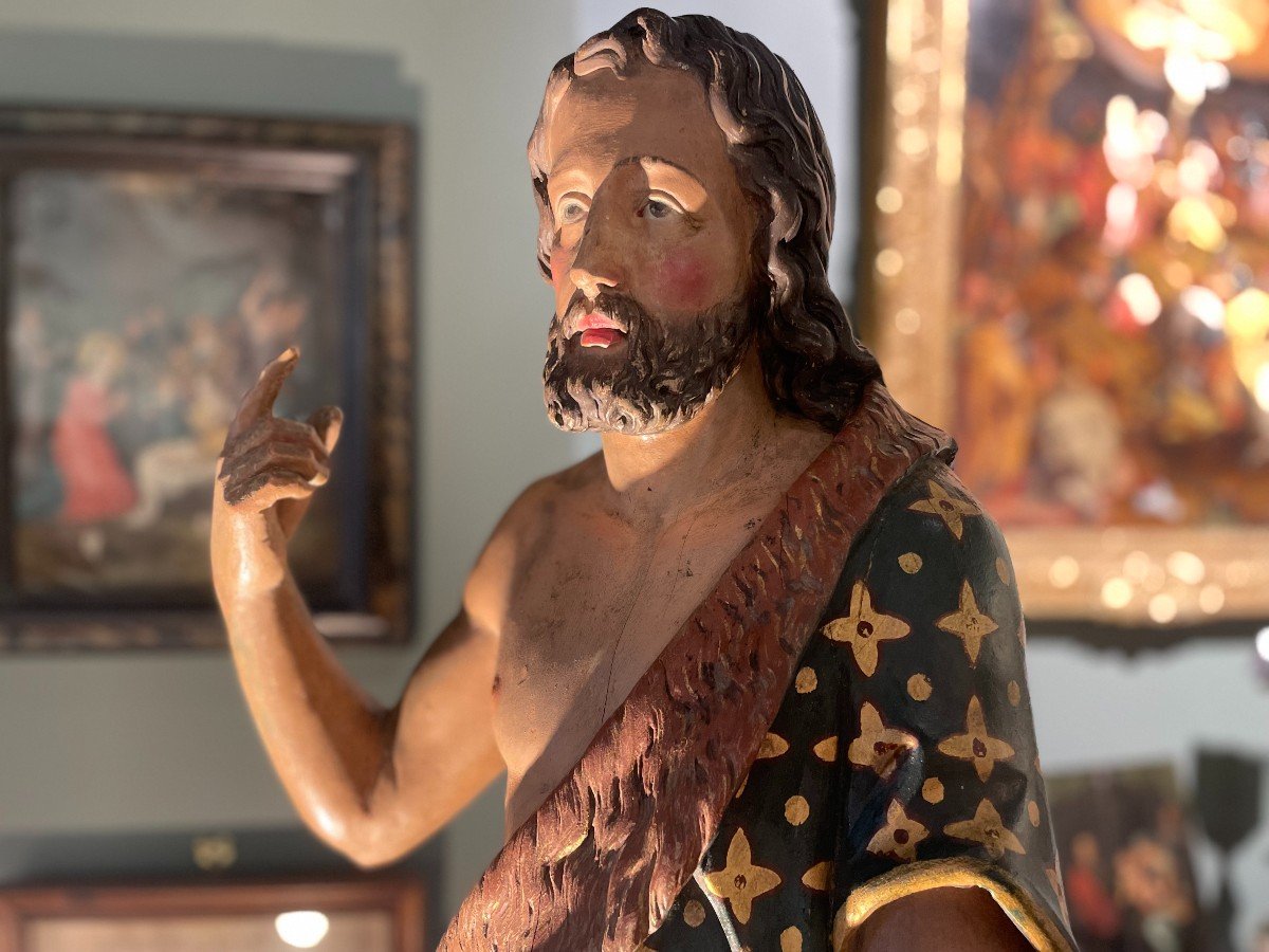 Saint John The Baptist - Wooden Subject - Nineteenth-photo-2