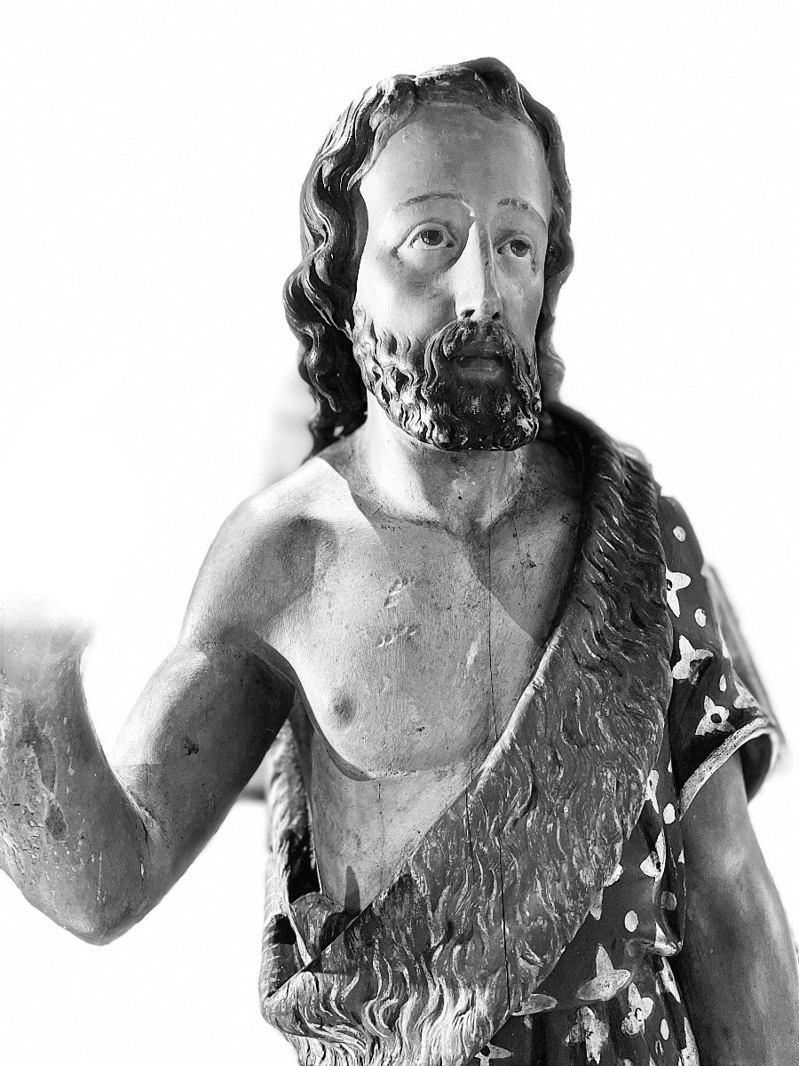 Saint John The Baptist - Wooden Subject - Nineteenth-photo-4
