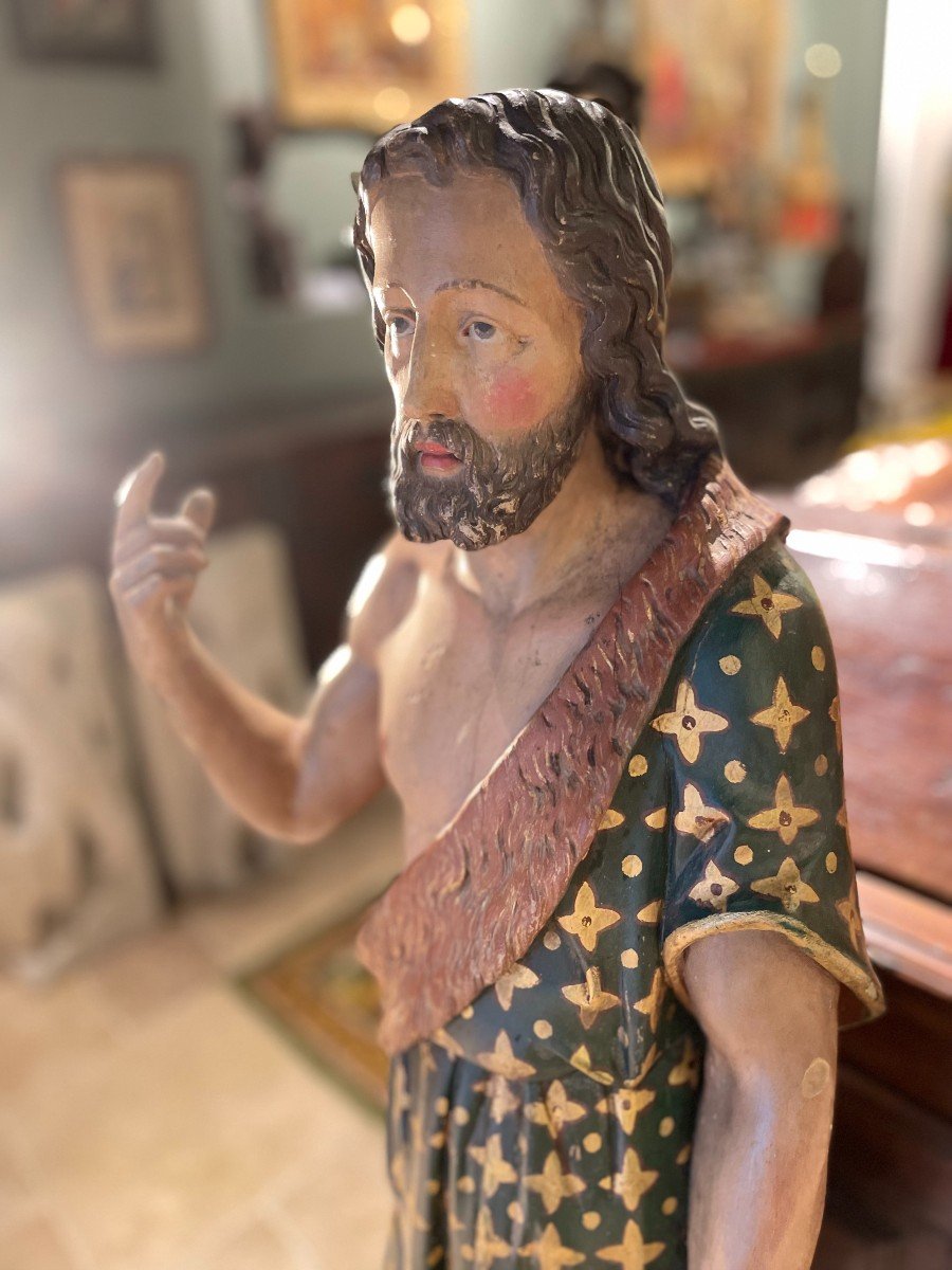 Saint John The Baptist - Wooden Subject - Nineteenth-photo-3
