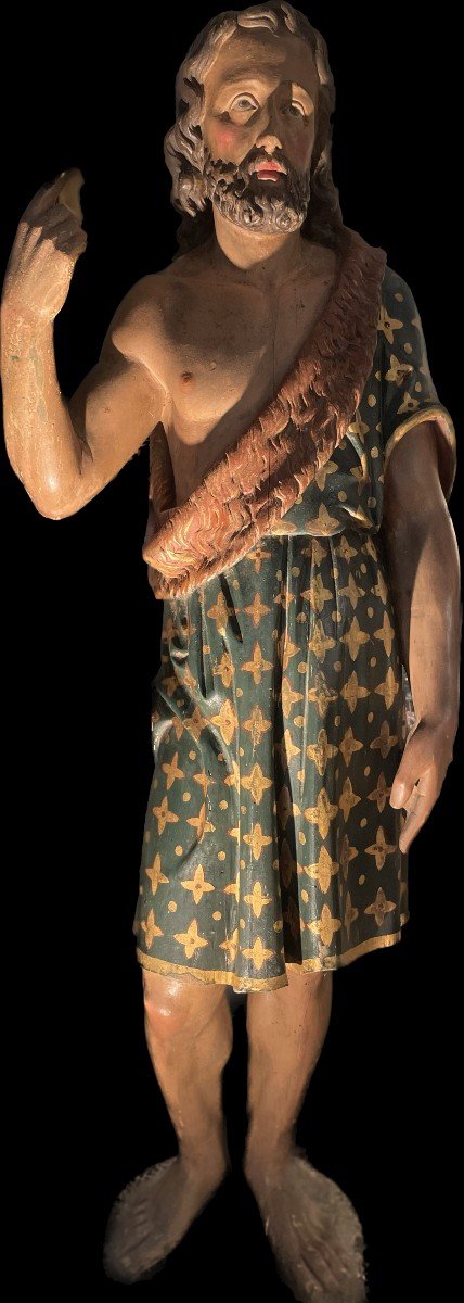Saint John The Baptist - Wooden Subject - Nineteenth