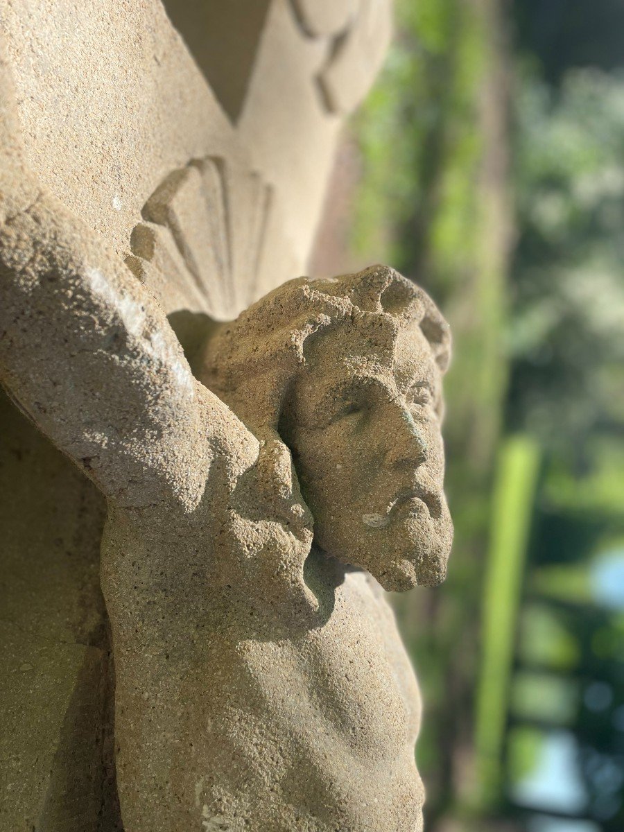 Grande Croix De Calvaire En ciment - Début XXe -photo-1
