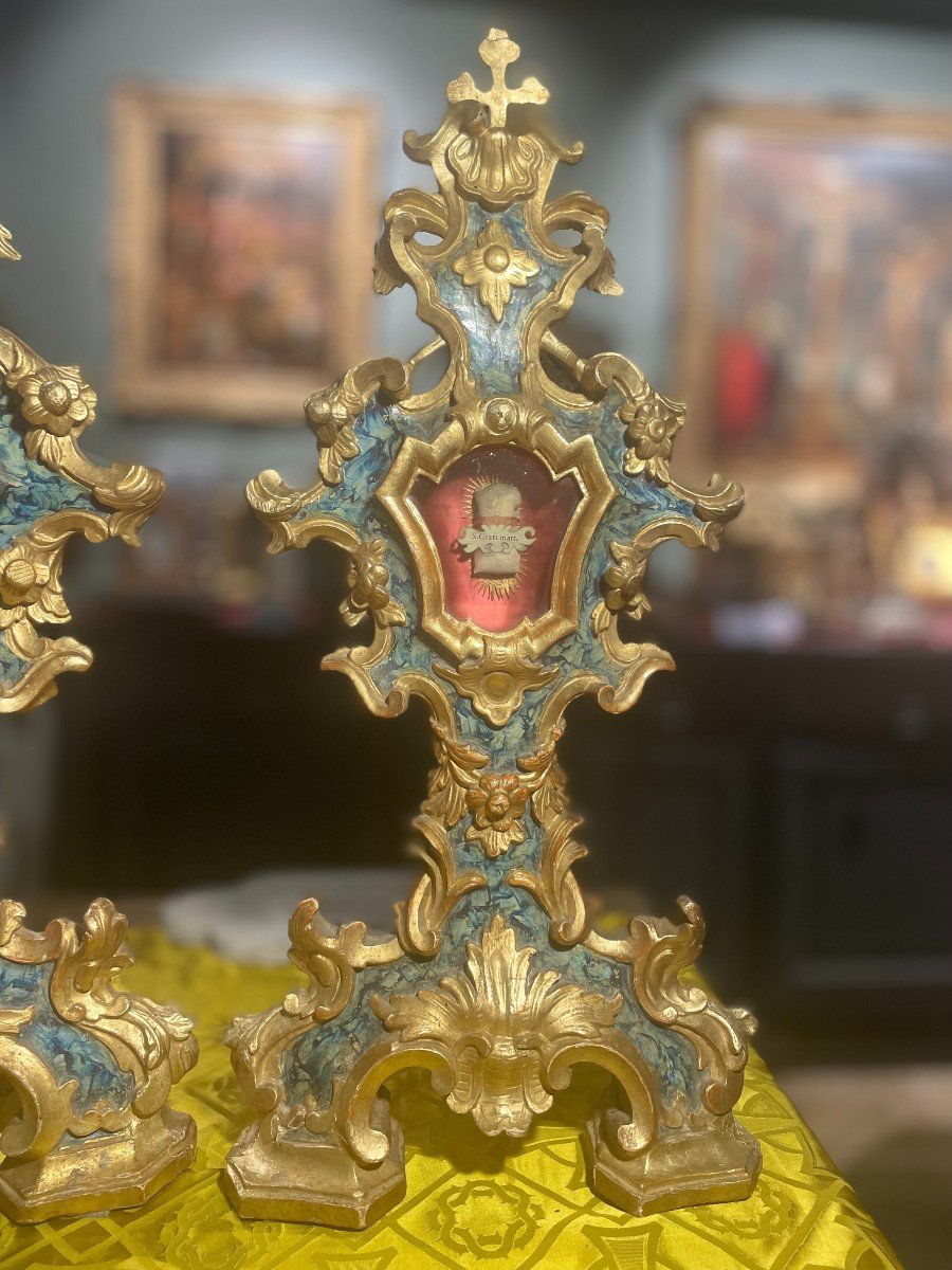 Pair Of Venetian Reliquary Monstrance - Eighteenth-photo-1