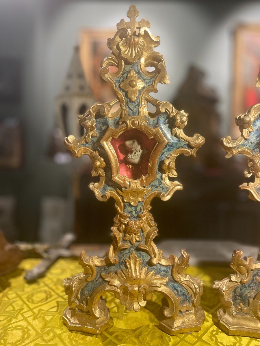 Pair Of Venetian Reliquary Monstrance - Eighteenth-photo-4