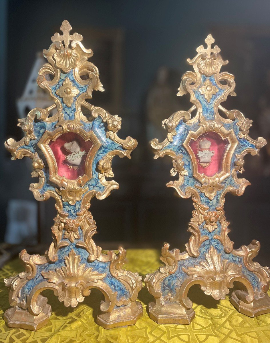 Pair Of Venetian Reliquary Monstrance - Eighteenth