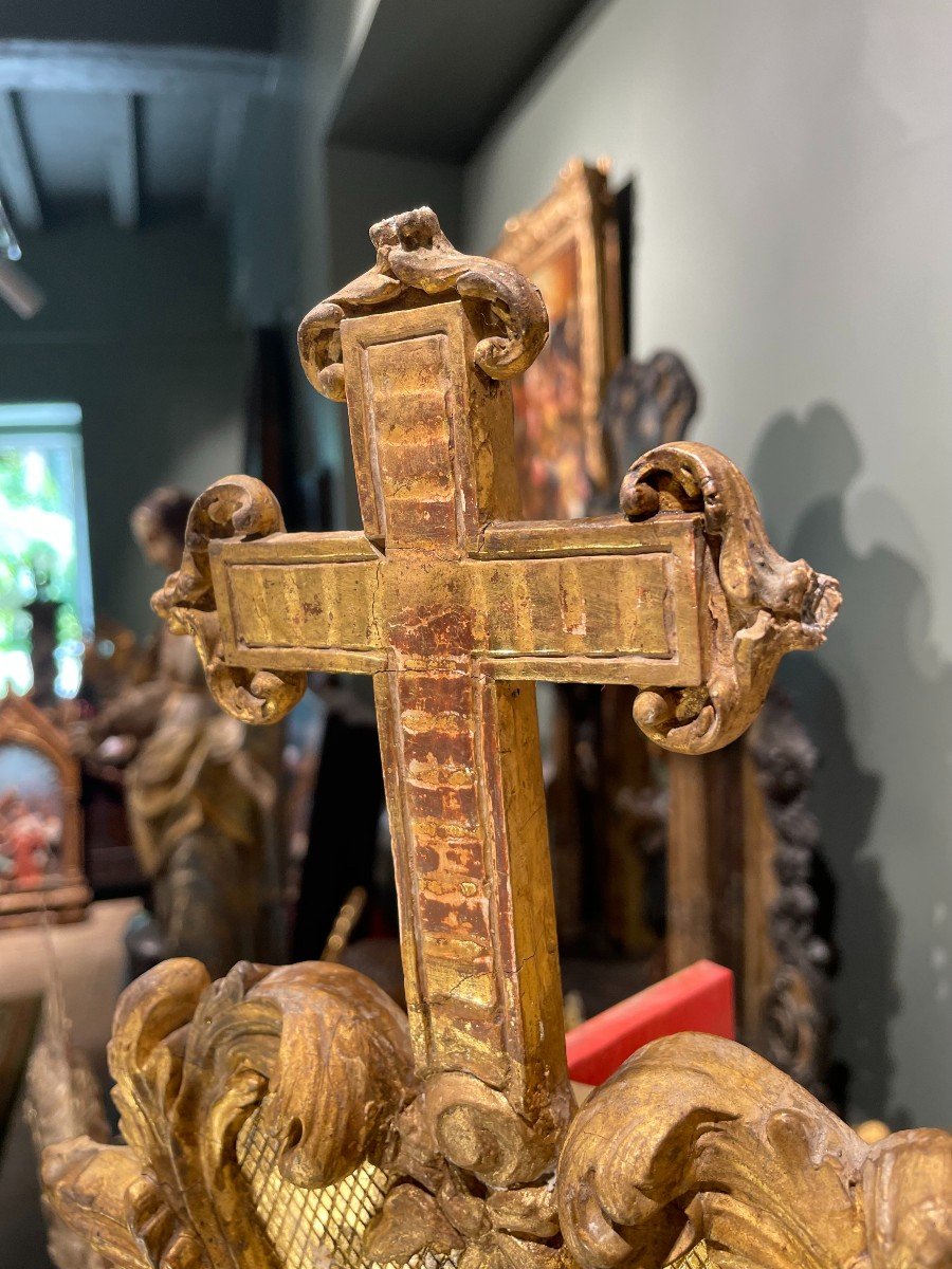 Monstrance Reliquary Of Saint Fiacre, Blaise And Trophine - Eighteenth-photo-2