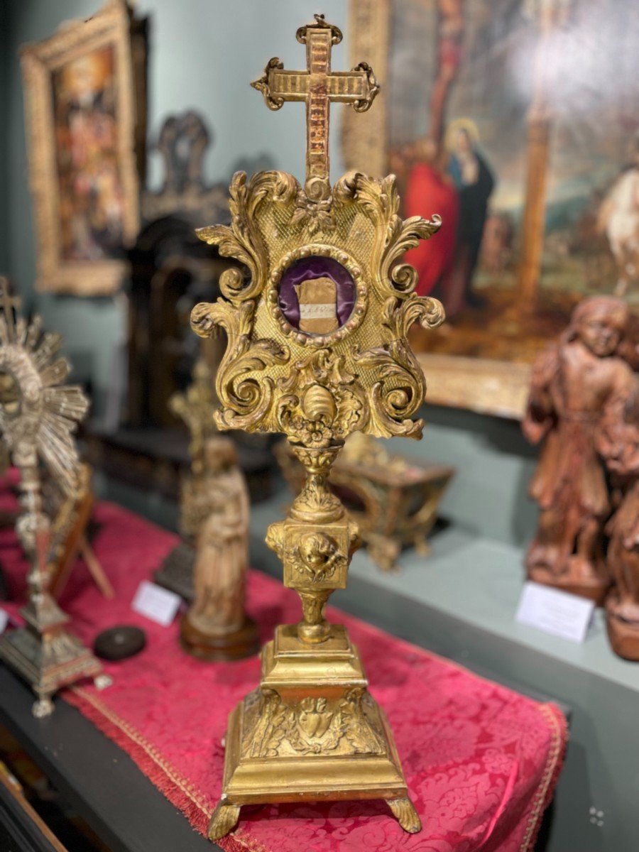 Monstrance Reliquary Of Saint Fiacre, Blaise And Trophine - Eighteenth-photo-1