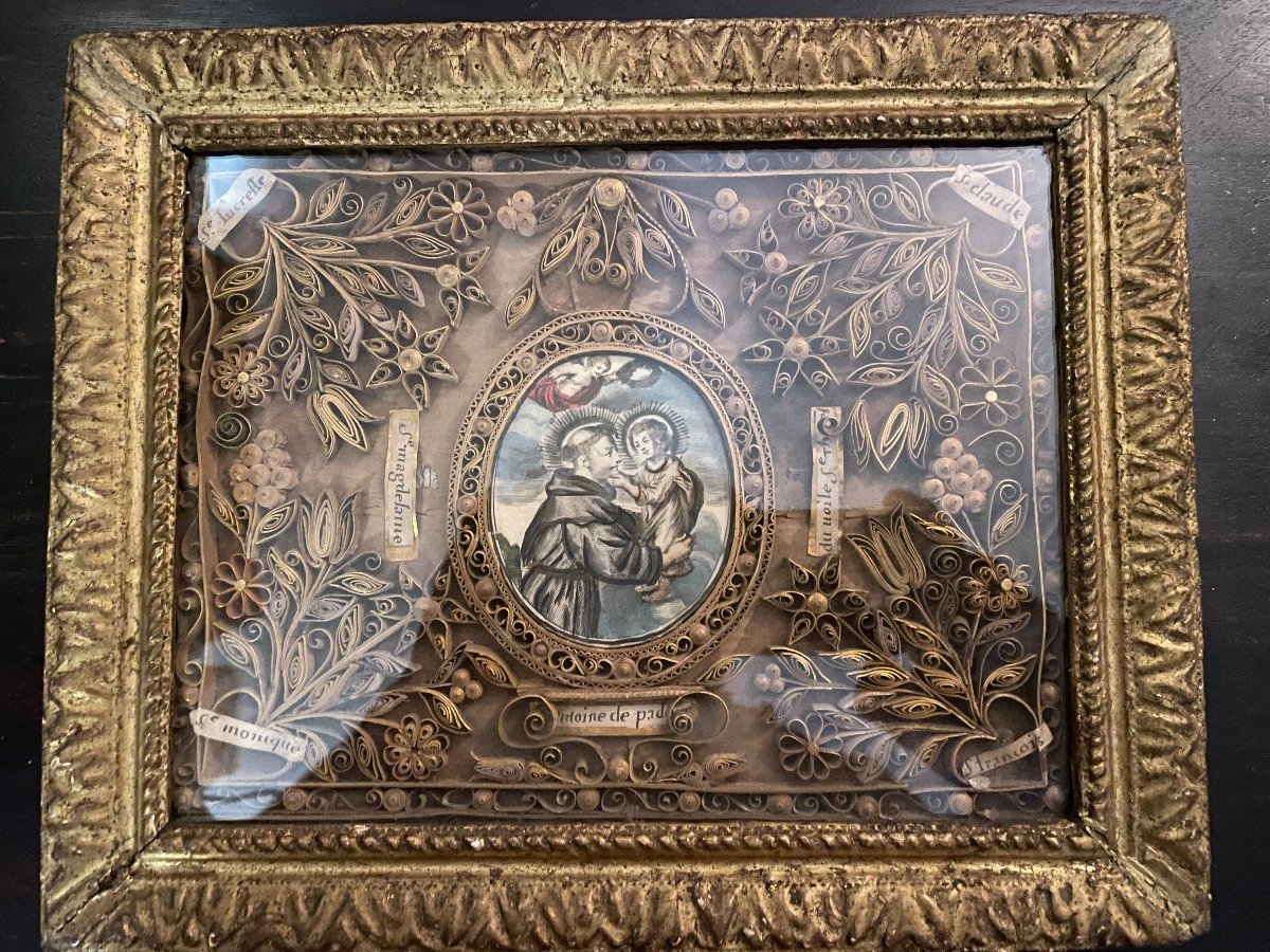 Reliquary Table Saint Anthony Of Padua - Nineteenth-photo-1