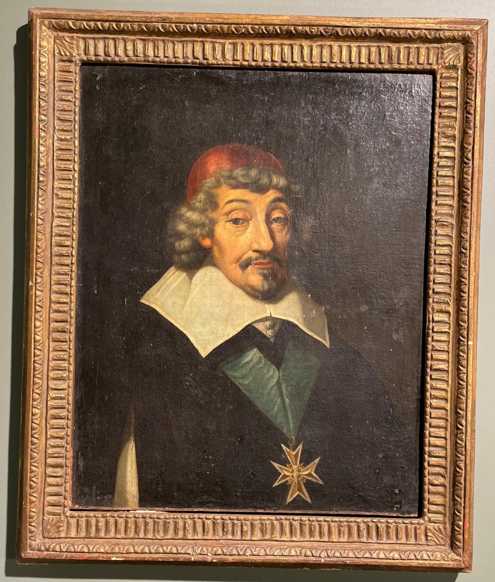 Portrait Of Cardinal Alphonse Du Plessis De Richelieu - XVIIth-photo-4