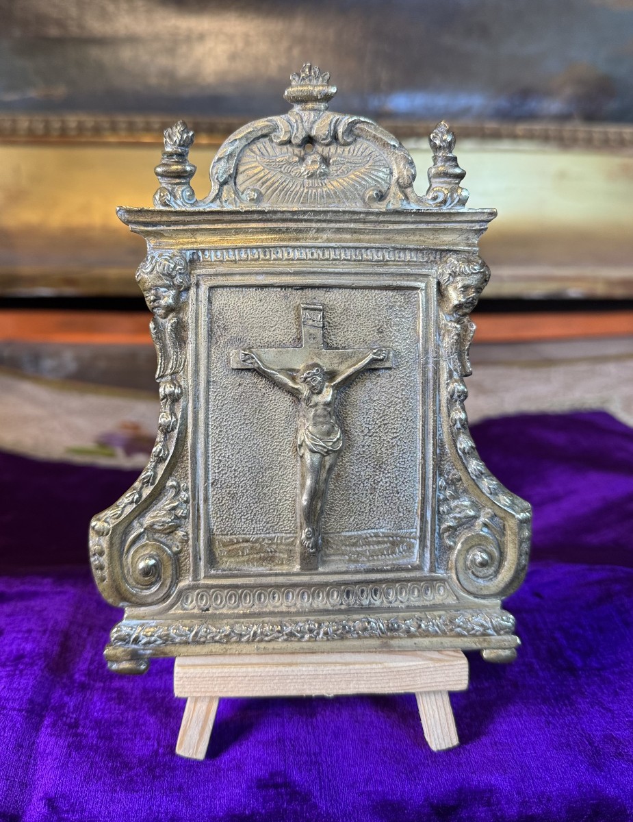 Baiser De Paix En Laiton - XIXe 