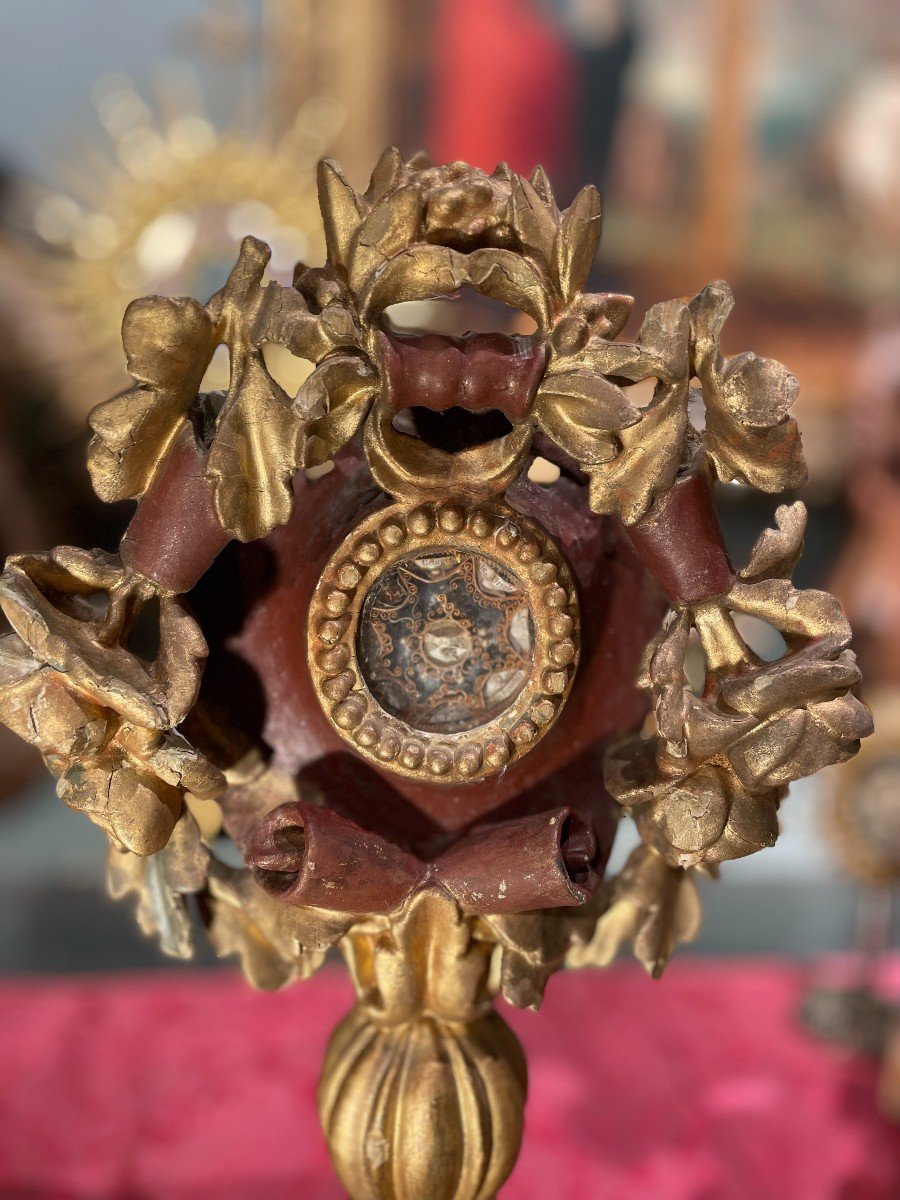 Pair Of Reliquary Monstrances With 18 Relics - Late 18th Century-photo-6