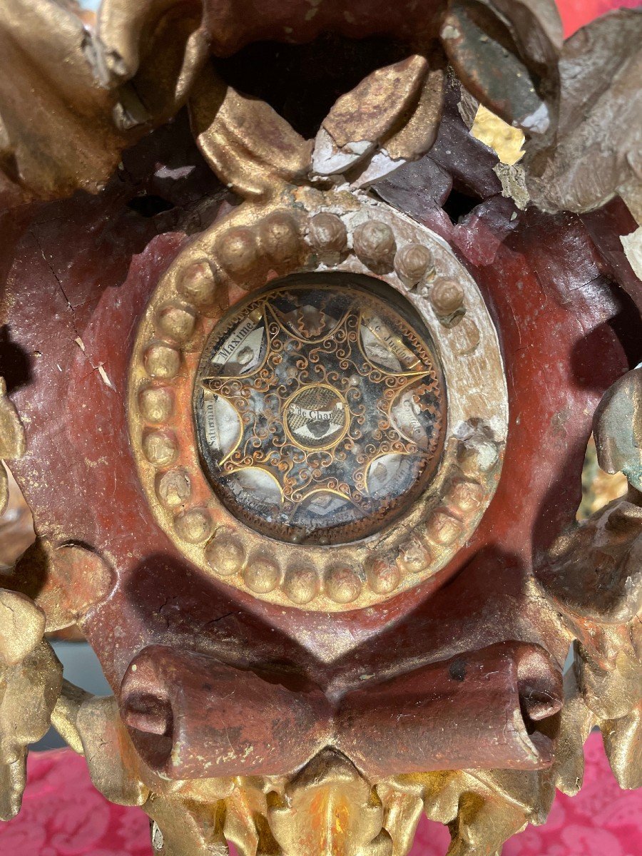 Pair Of Reliquary Monstrances With 18 Relics - Late 18th Century-photo-7