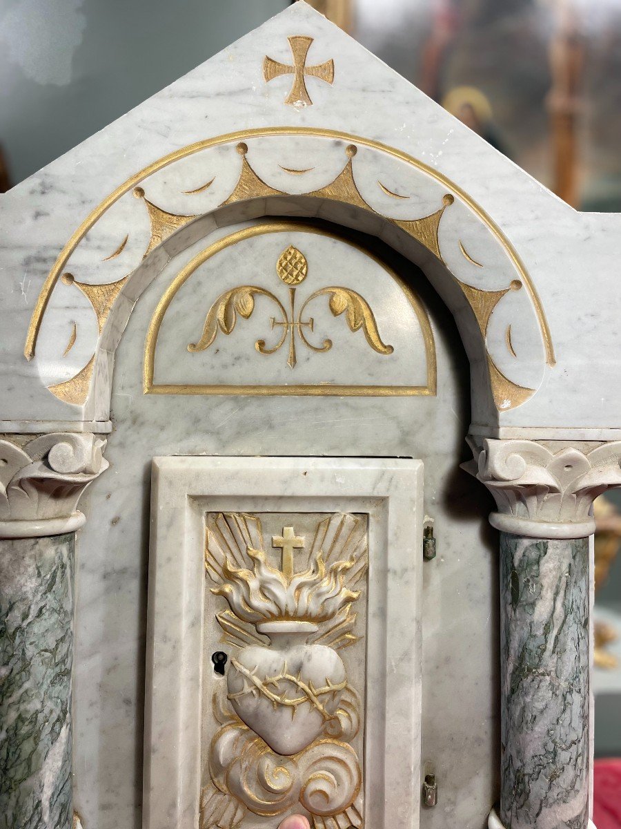 Marble Tabernacle Facade - 19th Century-photo-2
