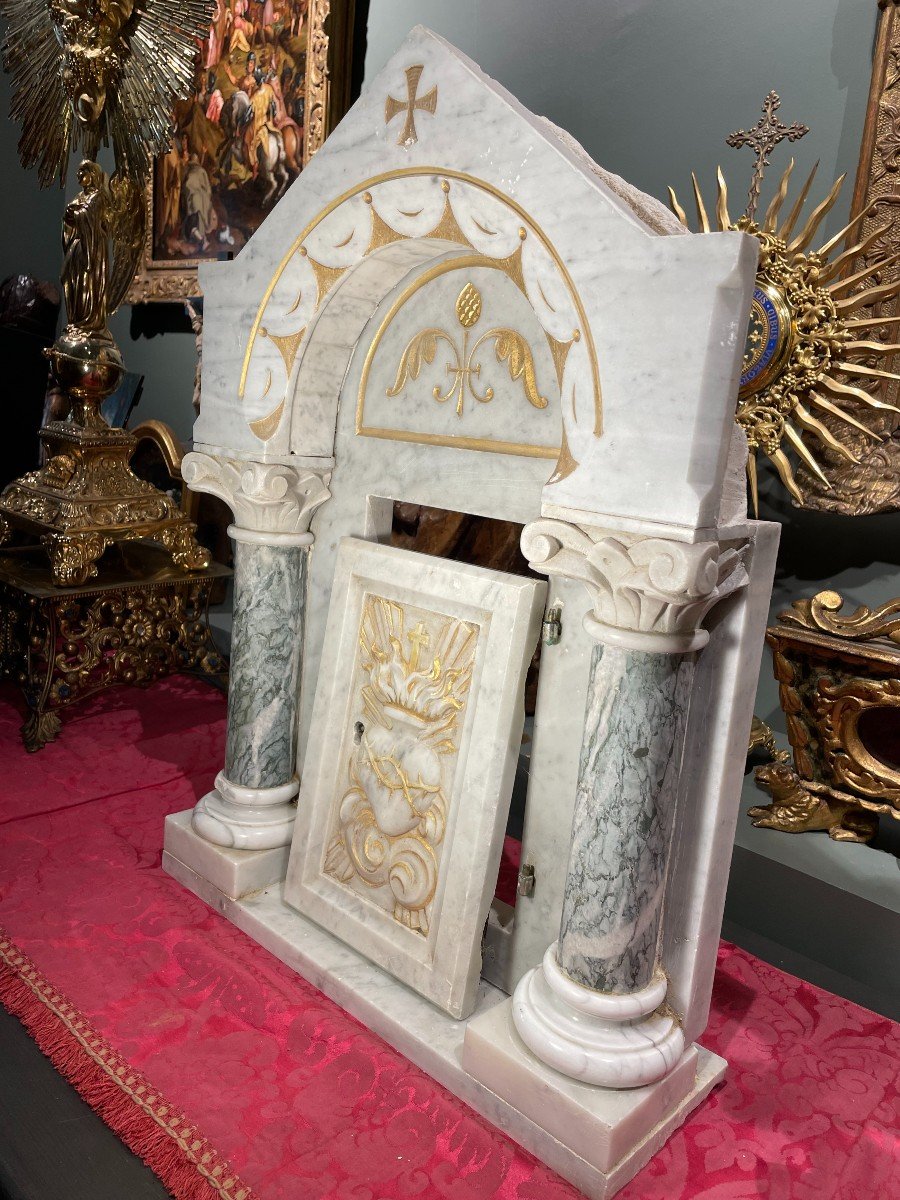Marble Tabernacle Facade - 19th Century-photo-3