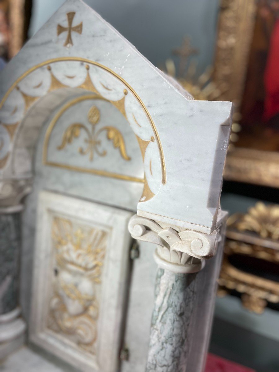 Marble Tabernacle Facade - 19th Century-photo-4