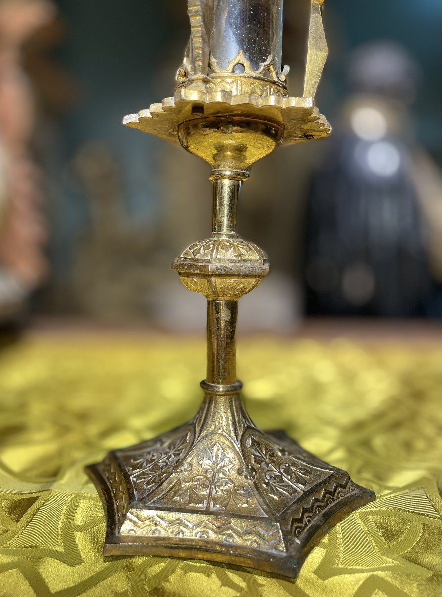 Brass Reliquary Cylinder - 19th Century-photo-3
