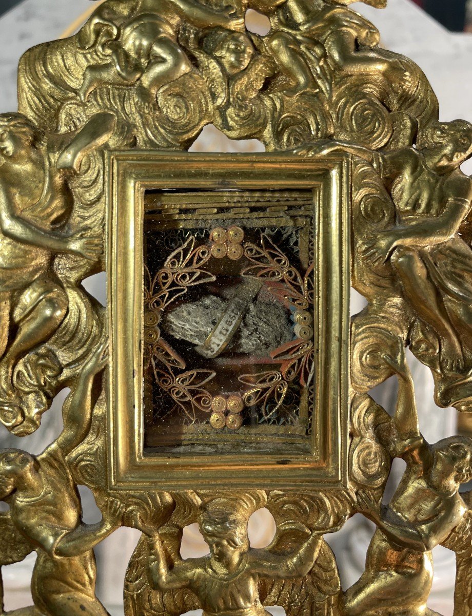 Monstrance Reliquary Of Saint Sylvester - 19th-photo-3