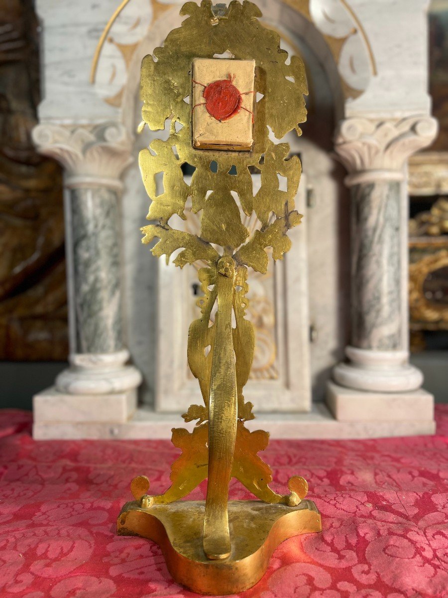 Monstrance Reliquary Of Saint Sylvester - 19th-photo-2