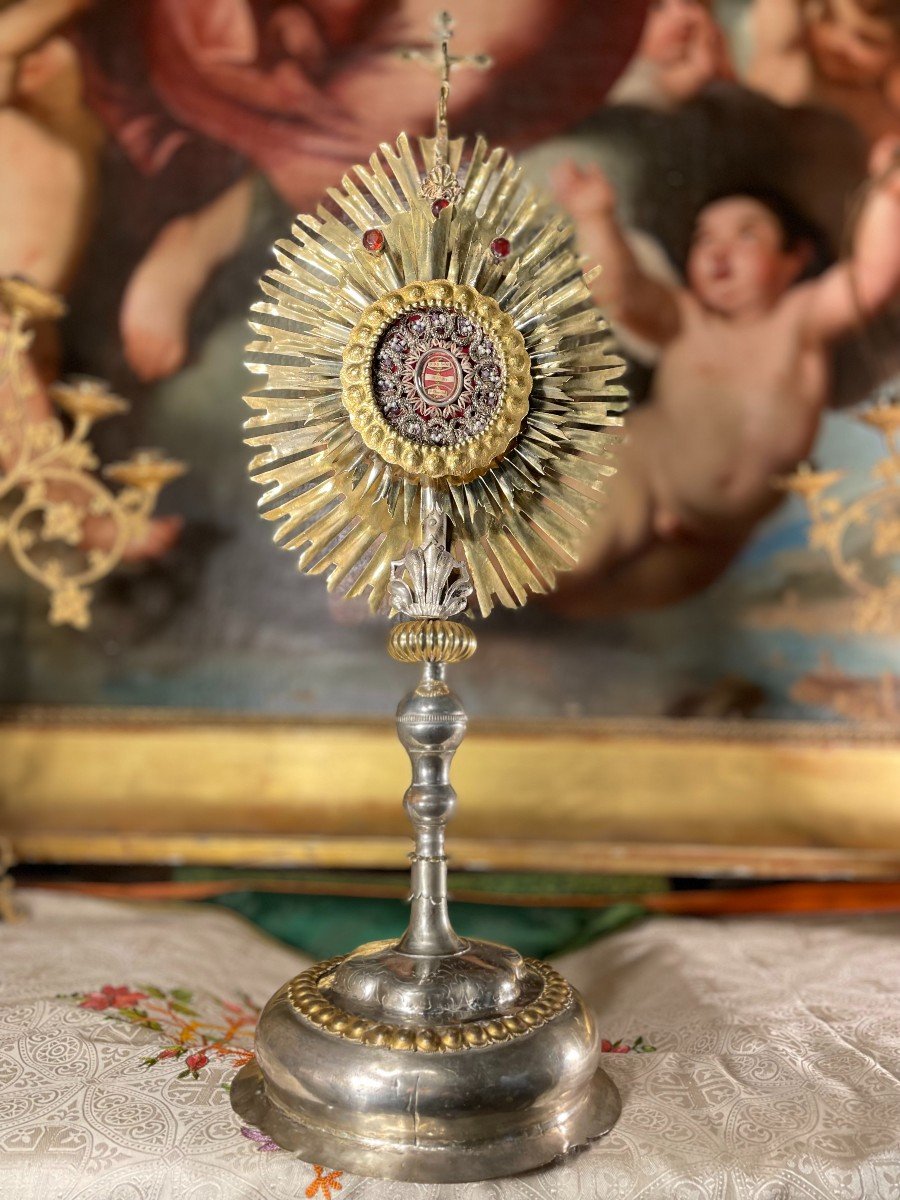 Original Monstrance With Relics – 18th Century-photo-4